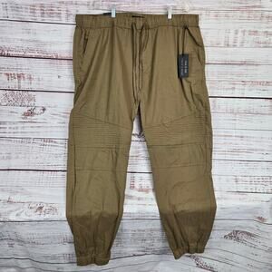 Steve's Jeans Mens Big & Tall Cargo Jogger Pants 4X Elastic Drawstring Waist NWT